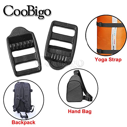 CooBigo 25 Pack 1/2"(12mm) Webbing Plastic Ladder Lock Buckle Black for Backpack Straps #FLC490-12B - Image 4