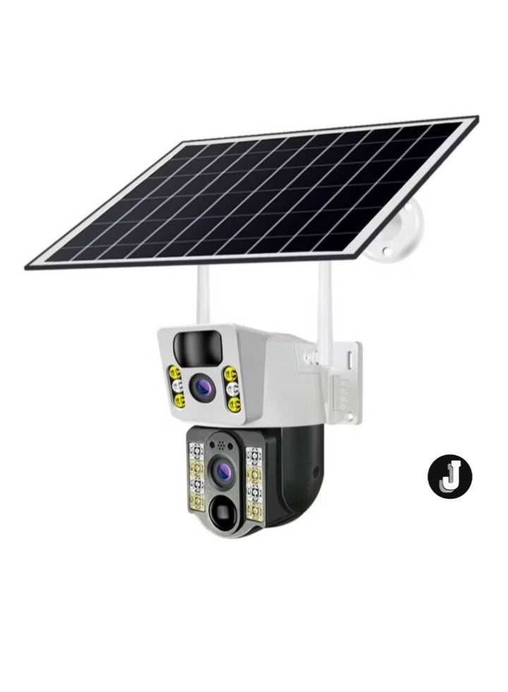 JAJEEK "Smart Solar Security Camera – 8MP Dual Lens Outdoor Surveillance with Solar Charging & Motion Detection" - Image 1