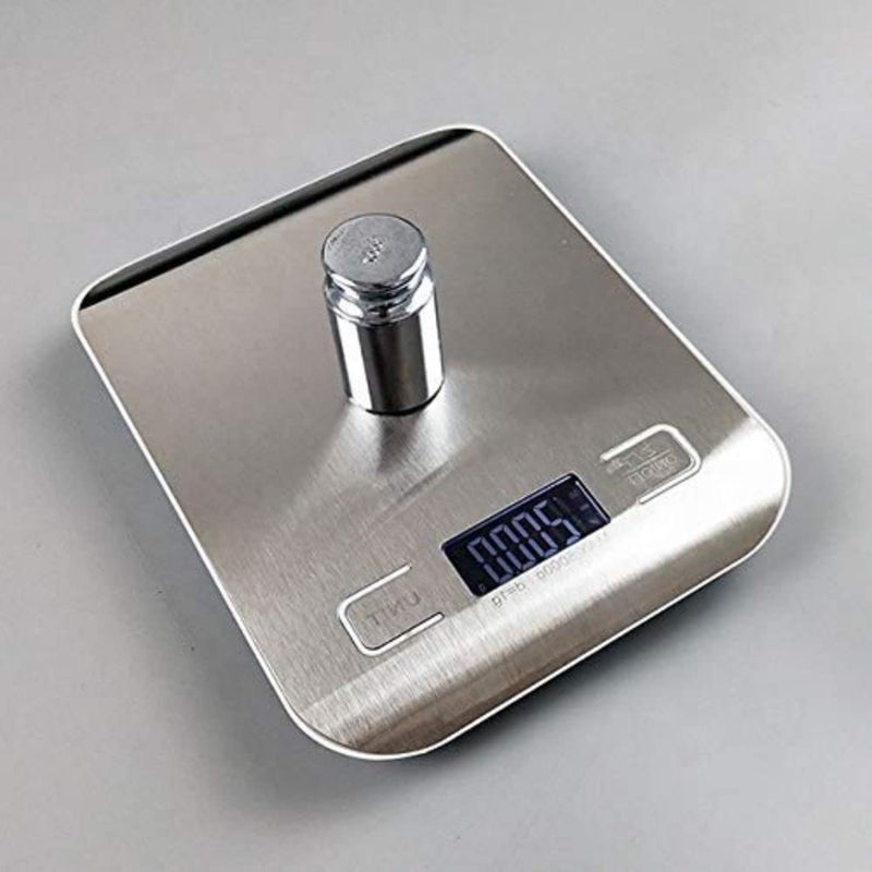 IONIX Stainless Steel Digital Electronic Kitchen Scale Weighing scale Digital Weight Machine Weight Machine for Home Kitchen Shop Multipurpose Portable Electronic Weight Machine 10 Kg With Back Light Pack of 01 - Image 2
