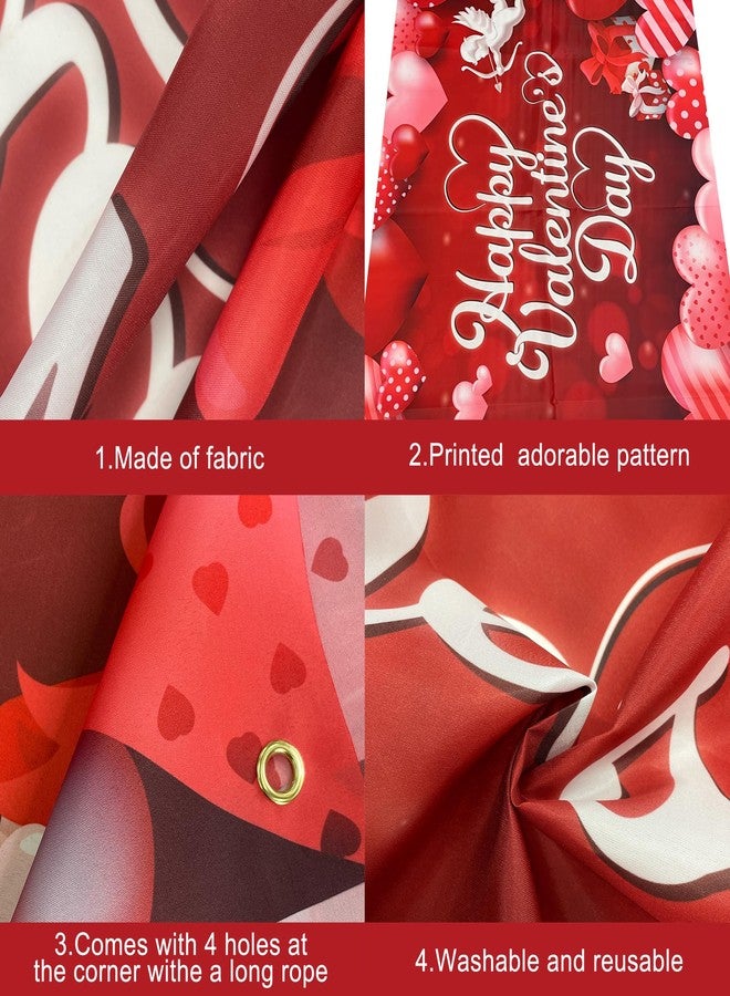 KatchOn, Happy Valentines Day Backdrop - XtraLarge, 72x44 Inch | Happy Valentines Day Banner for Valentines Day Decorations | Valentines Banner for Valentines Backdrop for Valentines Decor - Image 3