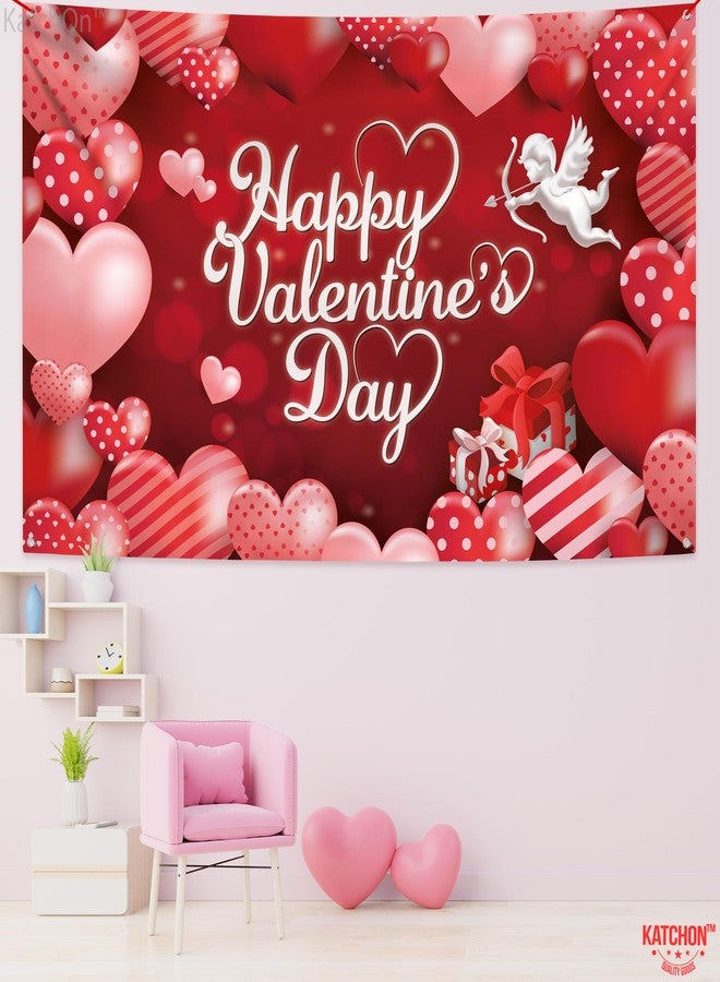 KatchOn, Happy Valentines Day Backdrop - XtraLarge, 72x44 Inch | Happy Valentines Day Banner for Valentines Day Decorations | Valentines Banner for Valentines Backdrop for Valentines Decor - Image 5