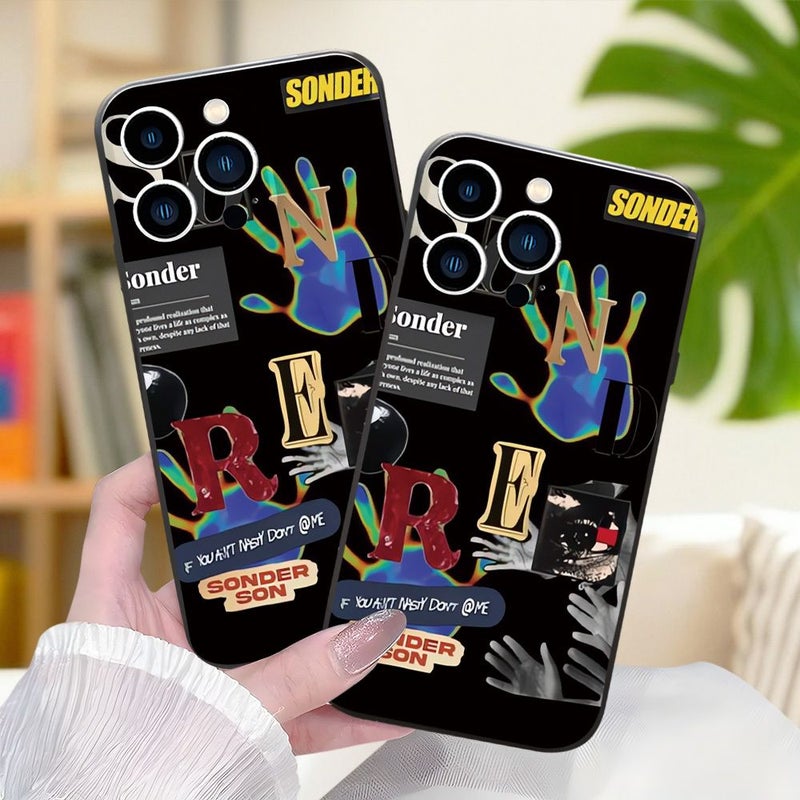Phone Case For iPhone 14 Mixed Color 1 Unique Artistic Poster Print Matte Black Lightweight Luxurious Durable - Image 3