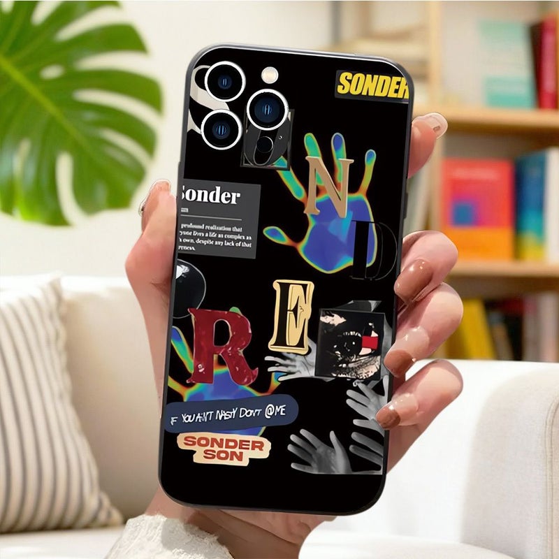 Phone Case For iPhone 14 Mixed Color 1 Unique Artistic Poster Print Matte Black Lightweight Luxurious Durable - Image 1