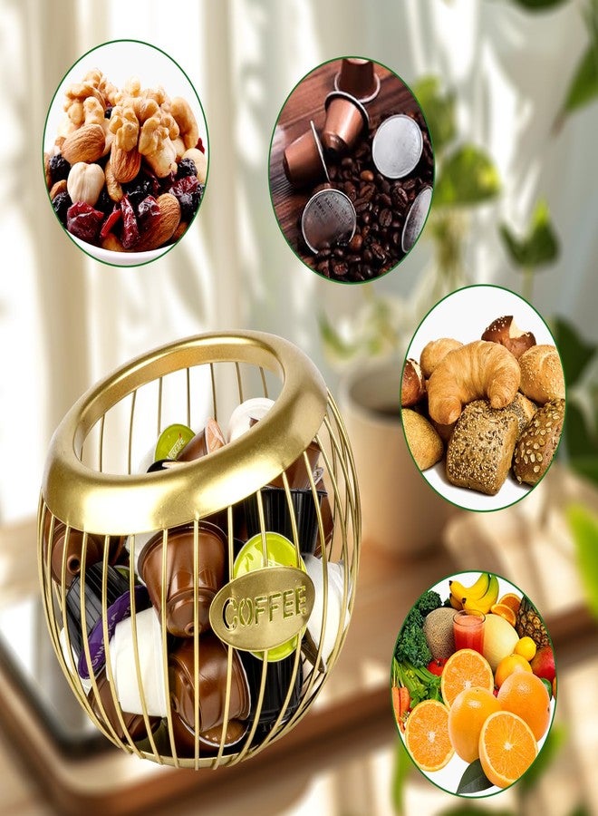 Guolich Stainless Steel Cup Coffee Basket pods holder Sturdy for Home or Office Kitchen Counter Organizer Espresso Capsule (GLOD) - Image 3