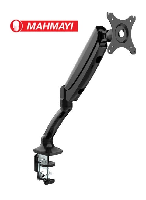 Fleximounts VNDLB502 Adjustable Monitor Mount Arm Stand with Clamp for Desk Monitor - Black