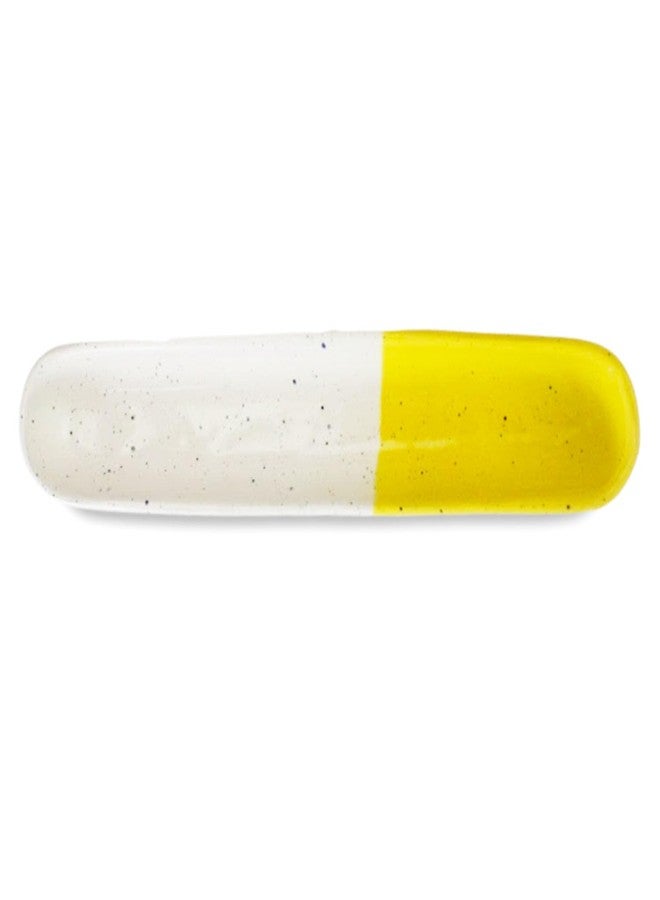 roro Ceramic Stoneware Lemon Yellow Serving Tray Set of 2, 9 Inches, Microwave and Dishwasher Safe - Image 2