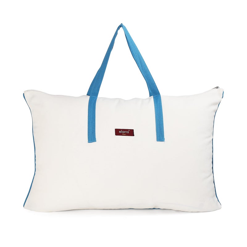 Elarra Elarra Home Supersoft Microfiber Pillow White | Red Piping | Size (43 cms x 68 cms) | 300TC Cotton Fabric | Double Stitched Edges | 1000 GMS | Supersoft Microfiber | Machine Washable | Set of 1 |  - Image 5