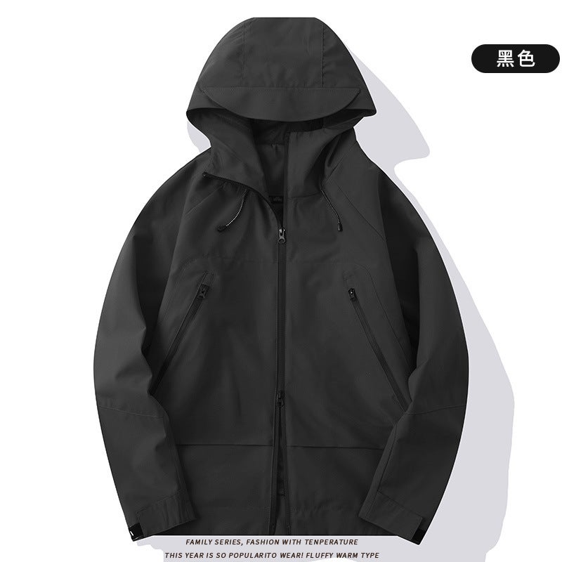 2024 New Spring and Autumn Thin Jacket Mens and Womens Sports Charge Jacket Breathable Waterproof Windbreaker Jacket Ivory White  - Image 3