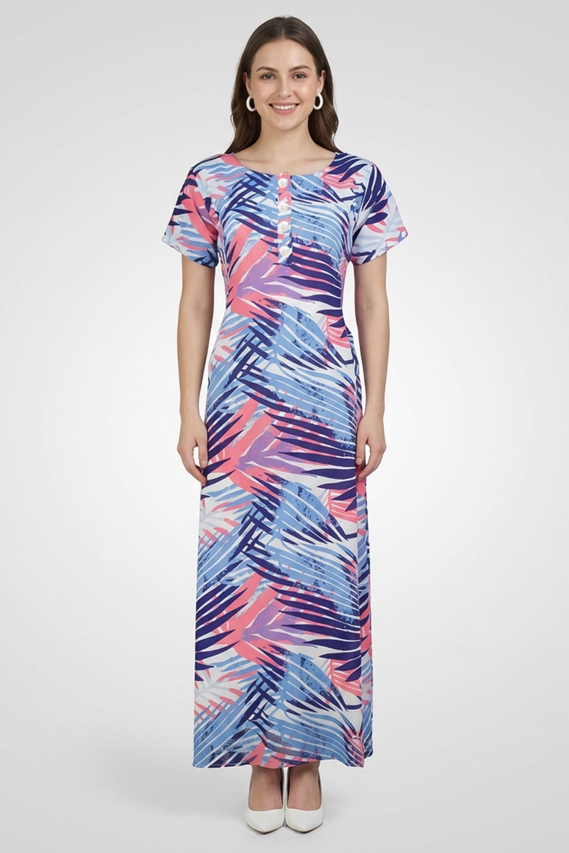 Willow & Whistle Women Allover Print Maxi Dress, Multicolor - Image 1
