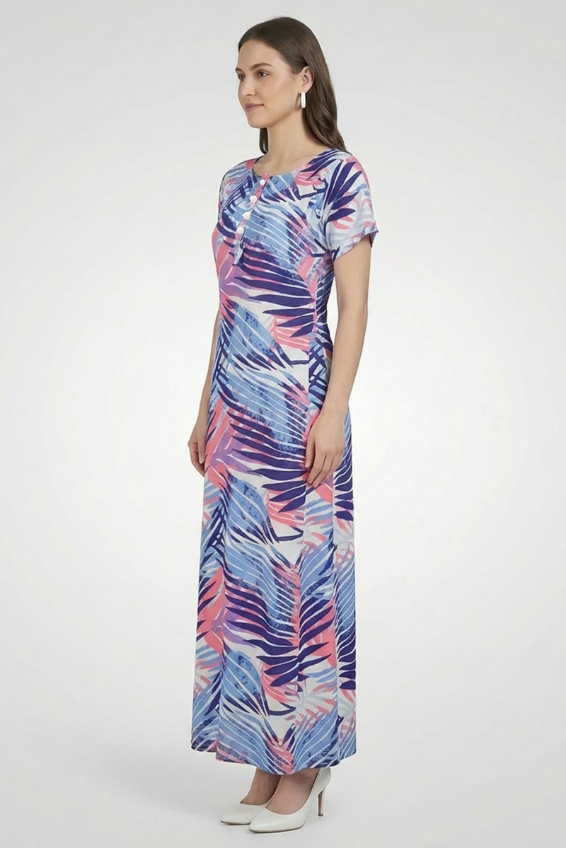 Willow & Whistle Women Allover Print Maxi Dress, Multicolor - Image 3