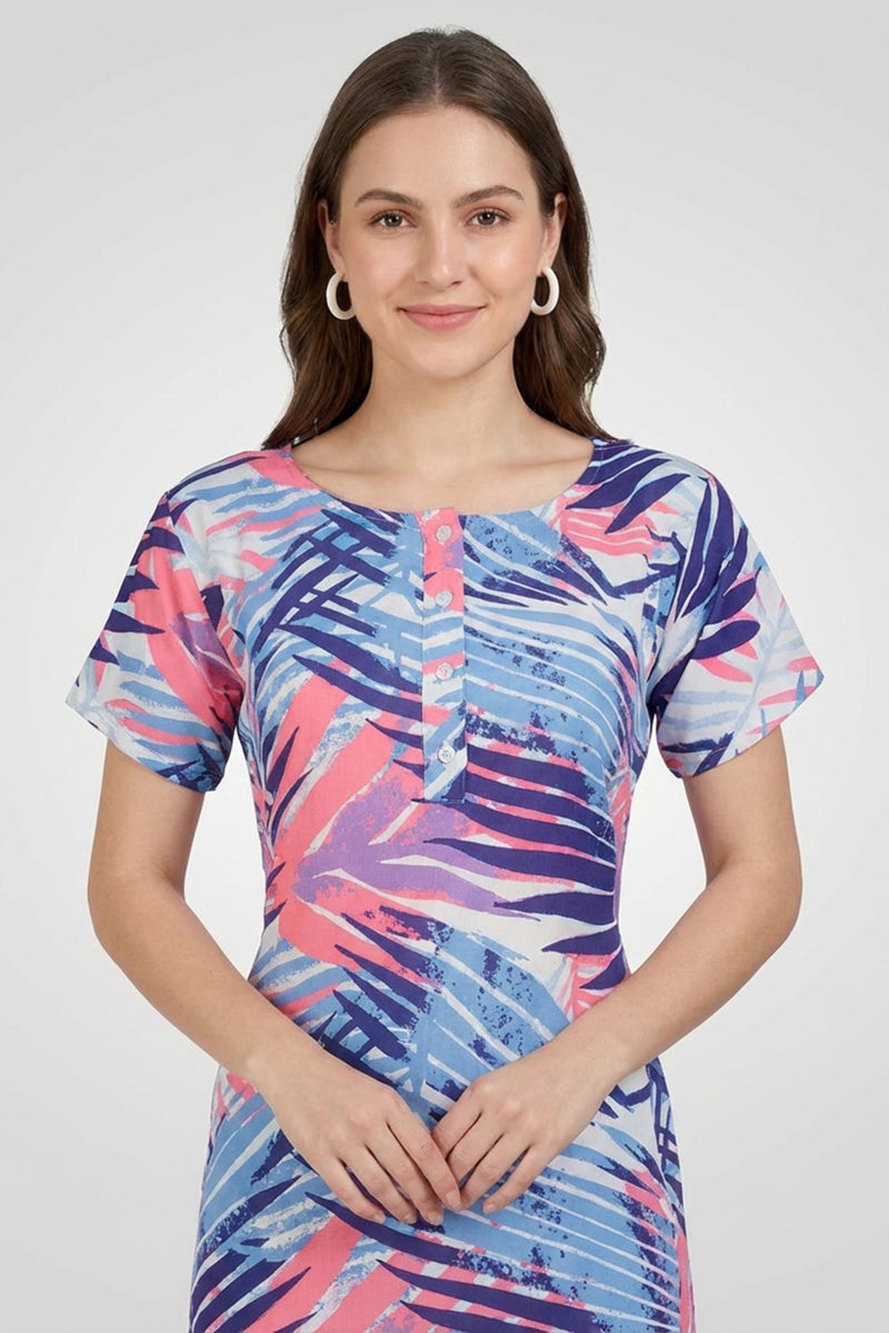 Willow & Whistle Women Allover Print Maxi Dress, Multicolor - Image 2