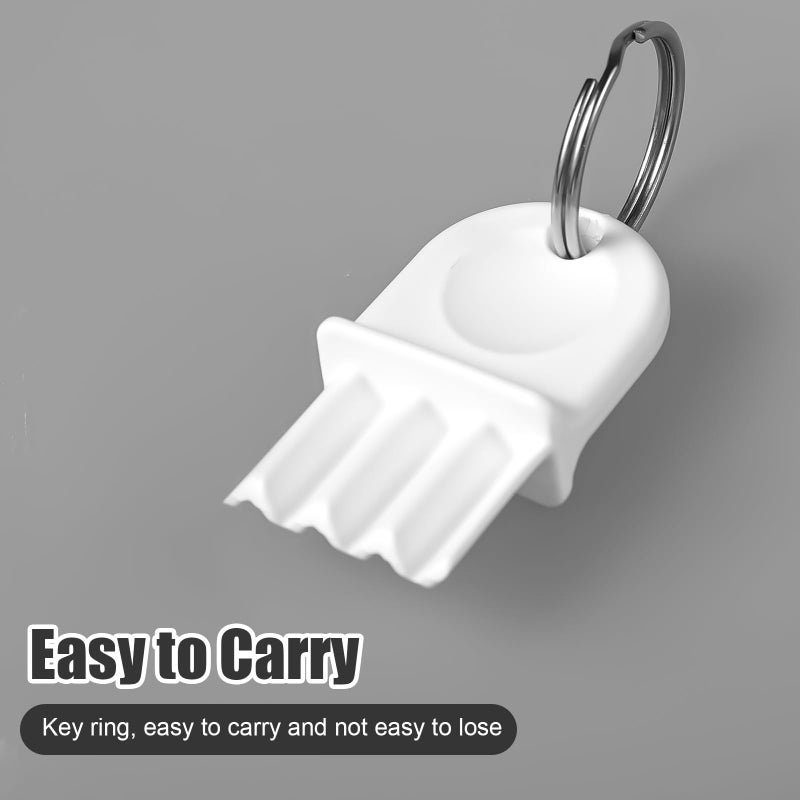 PEUTIER 10pcs Toilet Paper Dispenser Key  Universal Paper Towel Dispenser Key Replacement Tissue Dispenser Key Hard Plastic Waffle Toilet Paper Dispenser Key for Janitors Maintenance Professionals (White)  - Image 3