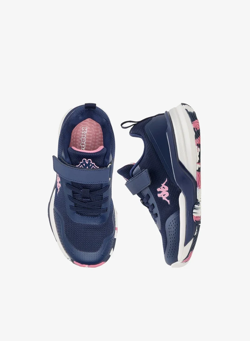 Kappa Girls' Logo Print Sports Shoes with Hook and Loop Closure