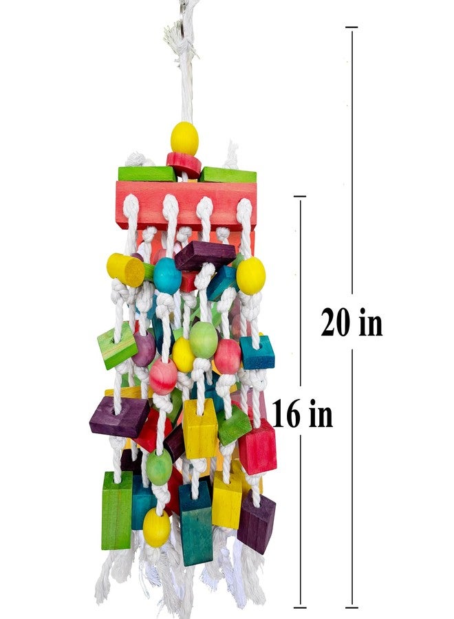 TANOMA Extra Large Parrot Bird Toys for Macaws, Amazon Parrots, African Grey- Birds Cage Accessories - Image 4