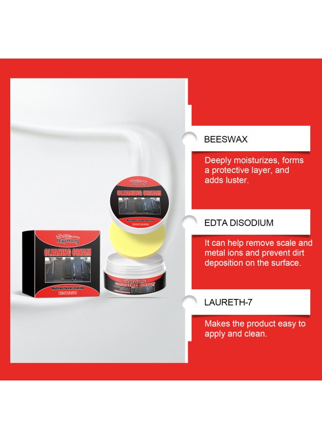 Rayhong Car Interior Leather Renovation Cream Car Interior Cleaning Stains Daily Maintenance Renovation Cleaning Cream - Image 2