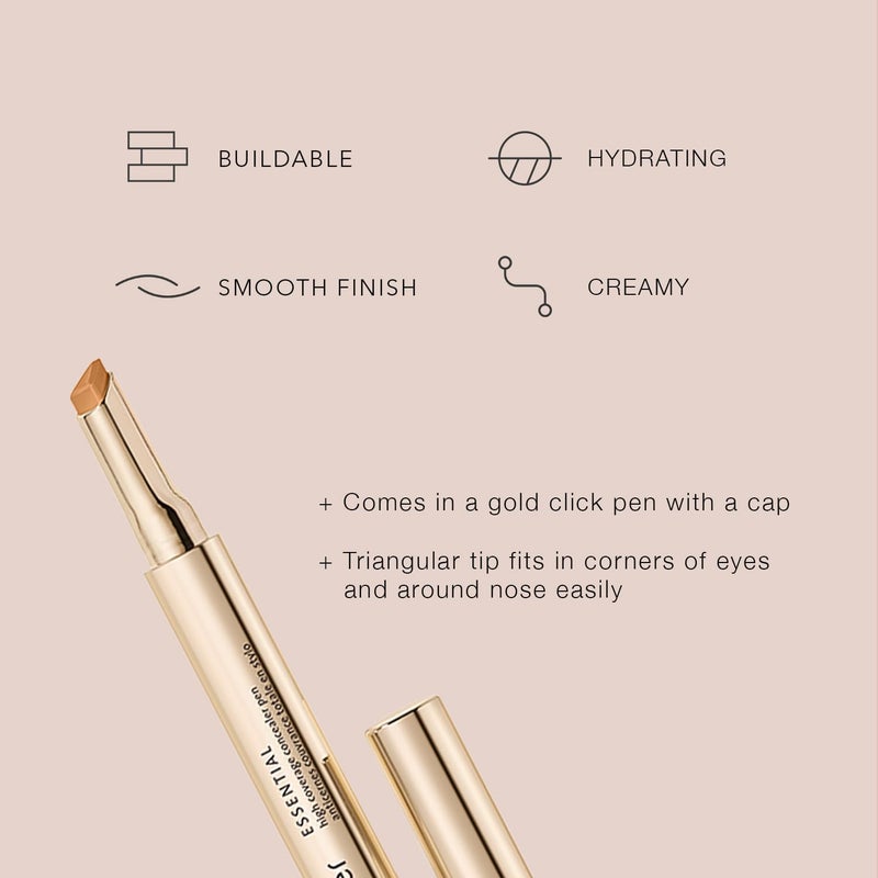 Jouer قلم خافي العيوب الأساسي من جوير - خافي عيوب تحت العين لدوائر الظلام - مكياج مضيء لدوائر العين - مصحح لون برايمر للعين مع حمض الهيالورونيك وفيتامين E - Image 4