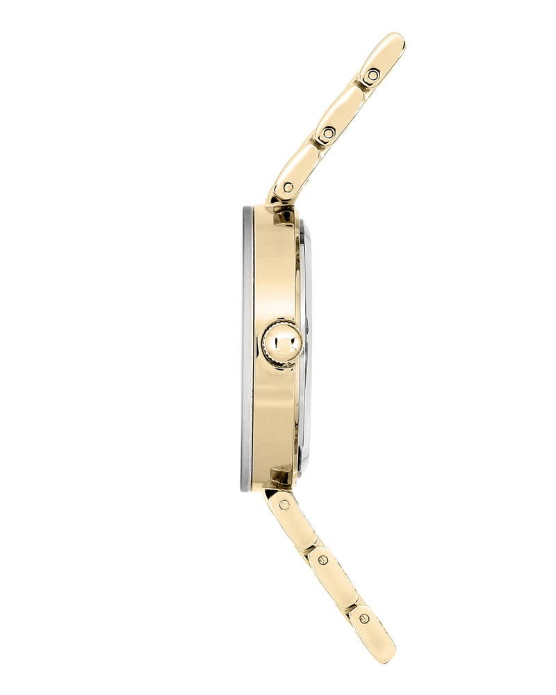 Anne Klein Women's Japanese Quartz Dress Watch with Metal Strap, Gold, 16 (Model: AK/1362PRGB) - Image 3