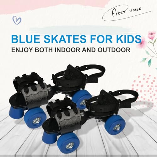 FIRST CHOICE Senior Tenacity Roller Skates with Brakes | Roller Blades for Kids | Adjustable Shoe Size | Ideal for Indoor and Outdoor Skating | Suitable for Age Group Above 9 Years (Blue) - Image 3