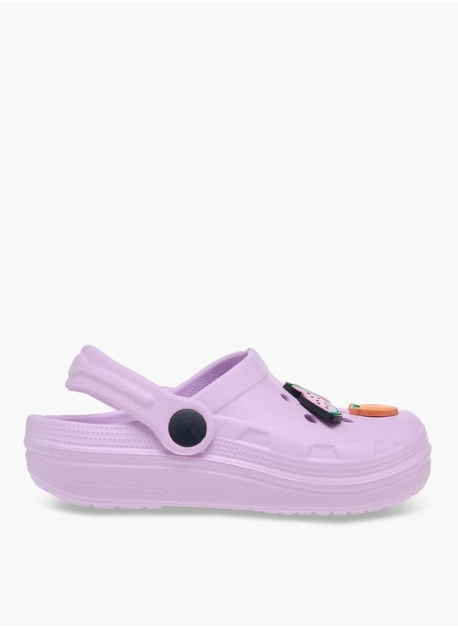 Flora Bella By Shoexpress Girls Fruit Applique Detail Clogs With Backstrap  - Image 1