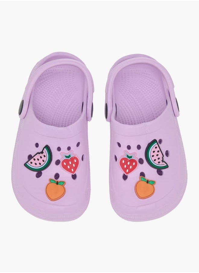 Flora Bella By Shoexpress Girls Fruit Applique Detail Clogs With Backstrap  - Image 2