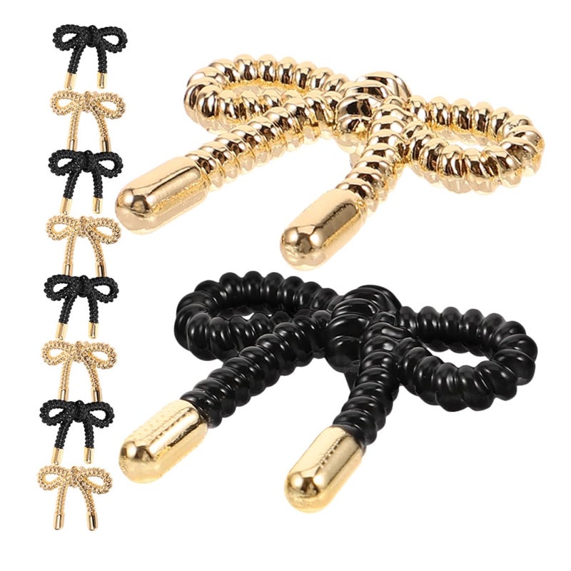 Bow Shape Metal Sewing Buttons Assorted Colors Light Gold Decorative Fasteners For Clothes - Image 2