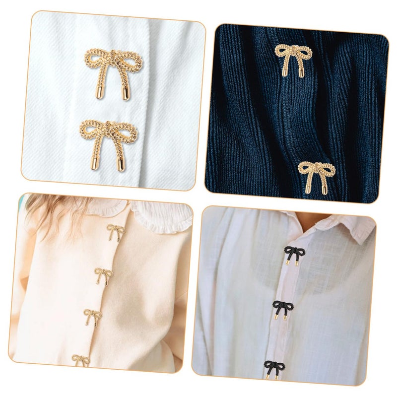 Bow Shape Metal Sewing Buttons Assorted Colors Light Gold Decorative Fasteners For Clothes - Image 4