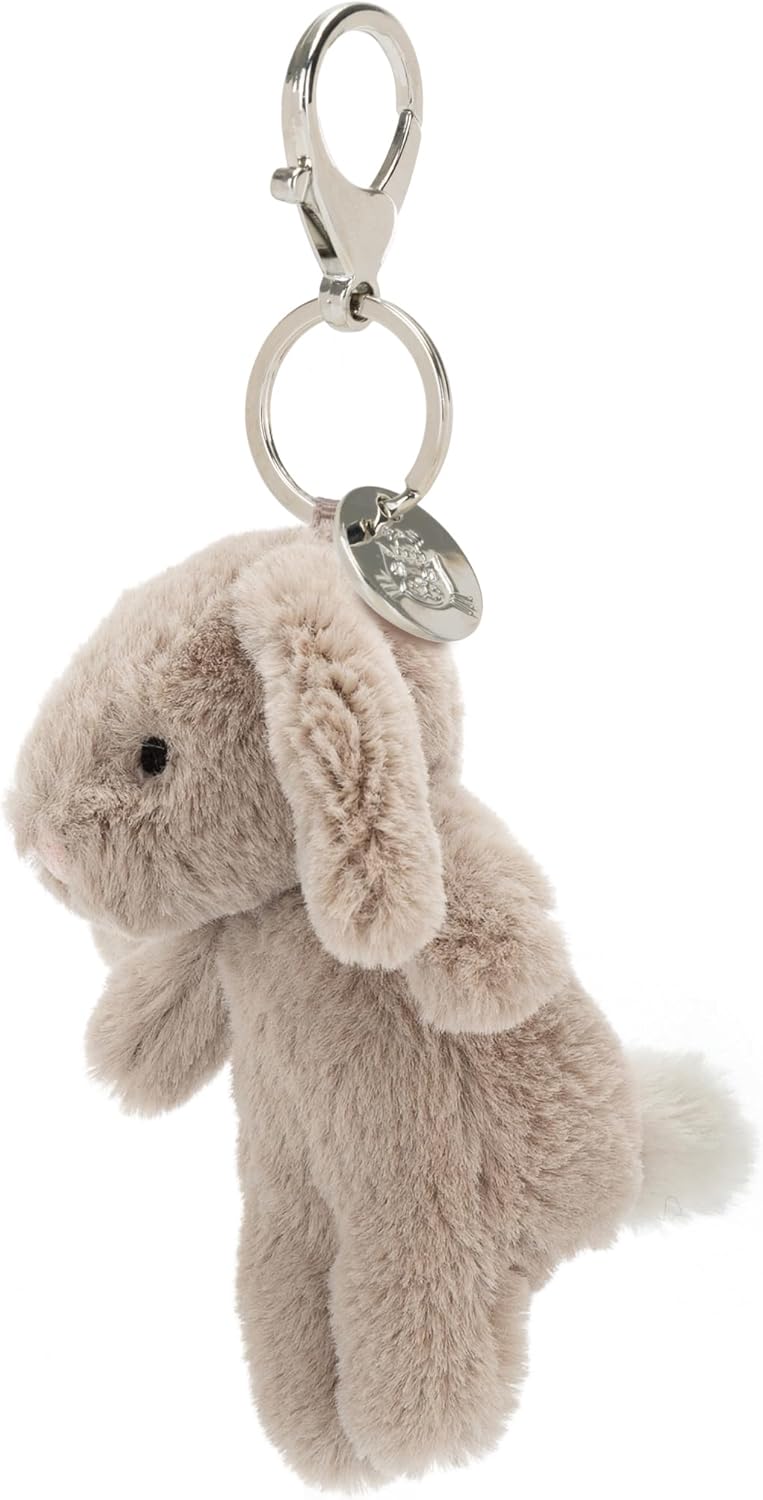 Jellycat Bashful Beige Bunny Bag Charm, 3.5-inch (8.9 cm) - Bunny Plush Keychain - Perfect Gift, Beige Bunny - Image 2