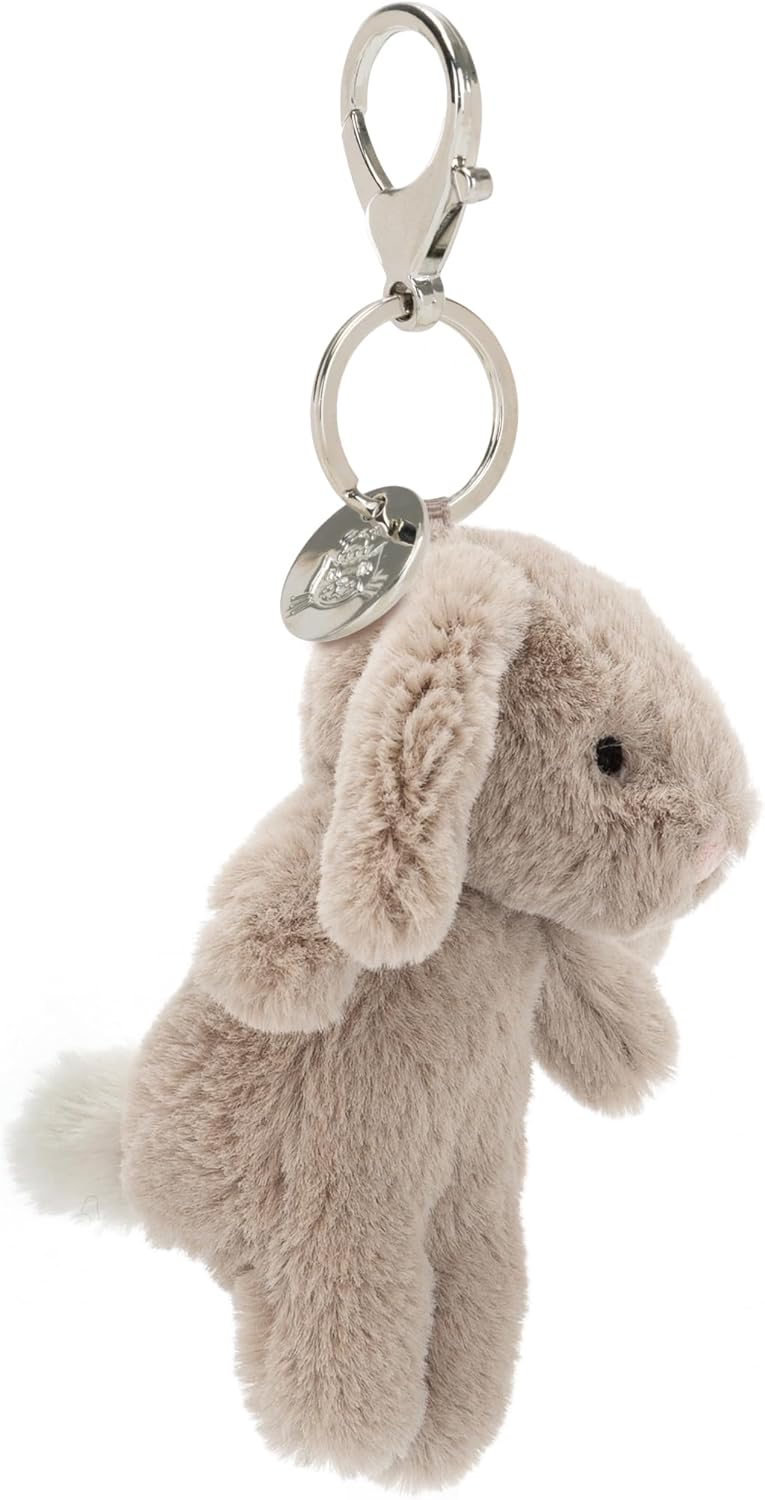 Jellycat Bashful Beige Bunny Bag Charm, 3.5-inch (8.9 cm) - Bunny Plush Keychain - Perfect Gift, Beige Bunny - Image 4