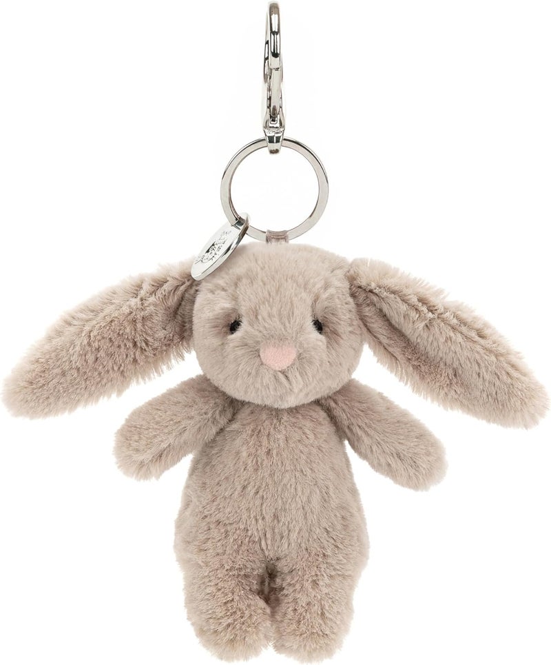 Jellycat Bashful Beige Bunny Bag Charm, 3.5-inch (8.9 cm) - Bunny Plush Keychain - Perfect Gift, Beige Bunny - Image 1