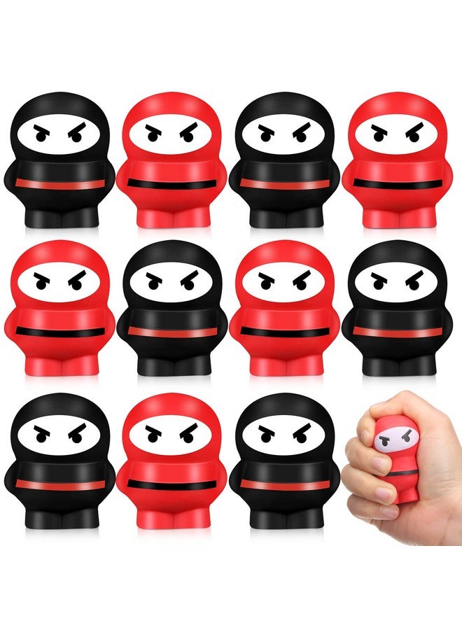 جيريفي 12 قطعة من كرات ضغط النينجا ووريورز المقاتلين شخصيات حفلات النينجا ألعاب الإجهاد ألعاب النينجا الإجهاد ألعاب لينة مضحكة النينجا بطيئة الارتفاع من أجل مستلزمات حفلات عيد الميلاد تحت عنوان النينجا - Image 1