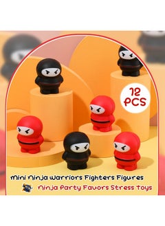 Jerify 12 Pieces Ninja Stress Balls Warriors Fighters Figures Ninja Party Favors Stress Toys Ninja Stress Toys Soft Funny Ninja Slow Rising Toys For Ninja Themed Birthday Party Favors Supplies  - Image 5