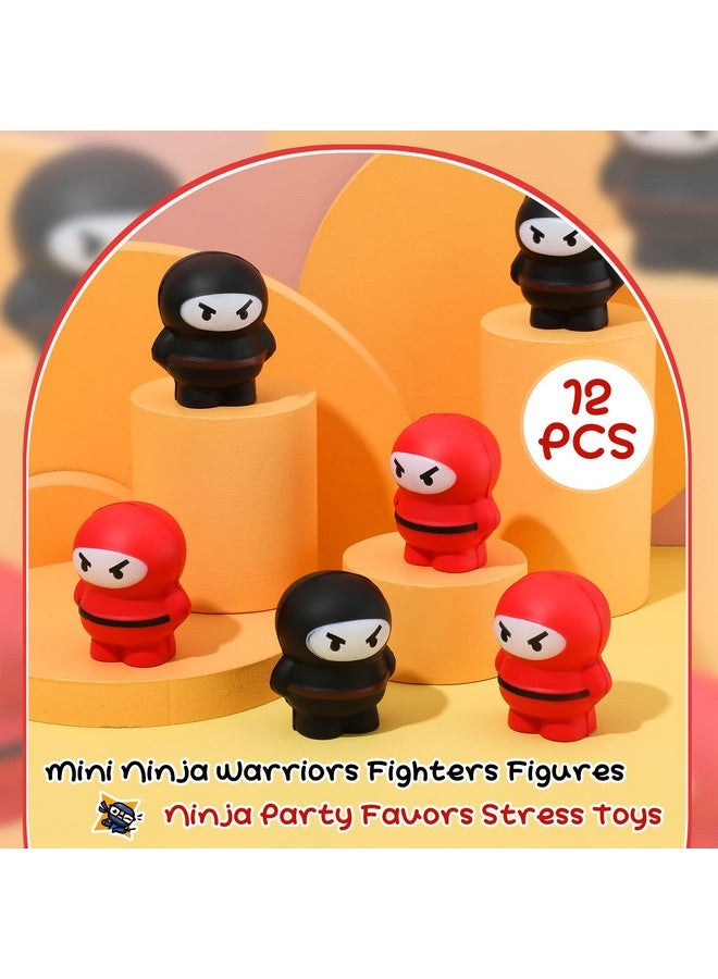 جيريفي 12 قطعة من كرات ضغط النينجا ووريورز المقاتلين شخصيات حفلات النينجا ألعاب الإجهاد ألعاب النينجا الإجهاد ألعاب لينة مضحكة النينجا بطيئة الارتفاع من أجل مستلزمات حفلات عيد الميلاد تحت عنوان النينجا - Image 5