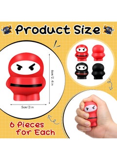 Jerify 12 Pieces Ninja Stress Balls Warriors Fighters Figures Ninja Party Favors Stress Toys Ninja Stress Toys Soft Funny Ninja Slow Rising Toys For Ninja Themed Birthday Party Favors Supplies  - Image 3