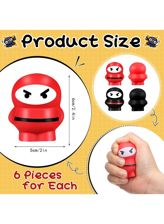 جيريفي 12 قطعة من كرات ضغط النينجا ووريورز المقاتلين شخصيات حفلات النينجا ألعاب الإجهاد ألعاب النينجا الإجهاد ألعاب لينة مضحكة النينجا بطيئة الارتفاع من أجل مستلزمات حفلات عيد الميلاد تحت عنوان النينجا - Image 3
