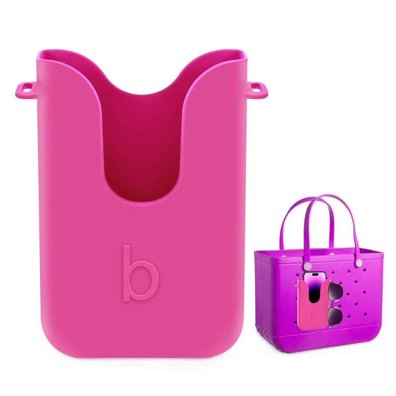 BestStone Silicone Phone Holder for Bogg Bags, Compatible Phone Case Attachment, Beach Tote Bag Accessory â€“ Ideal Holder for Bogg & Similar Beach Bags (Pink) - Image 1