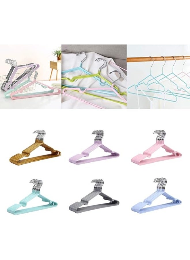 20-piece stainless steel clothes hanger set, one color, non-slip, code 188, color randomly selected - Image 4