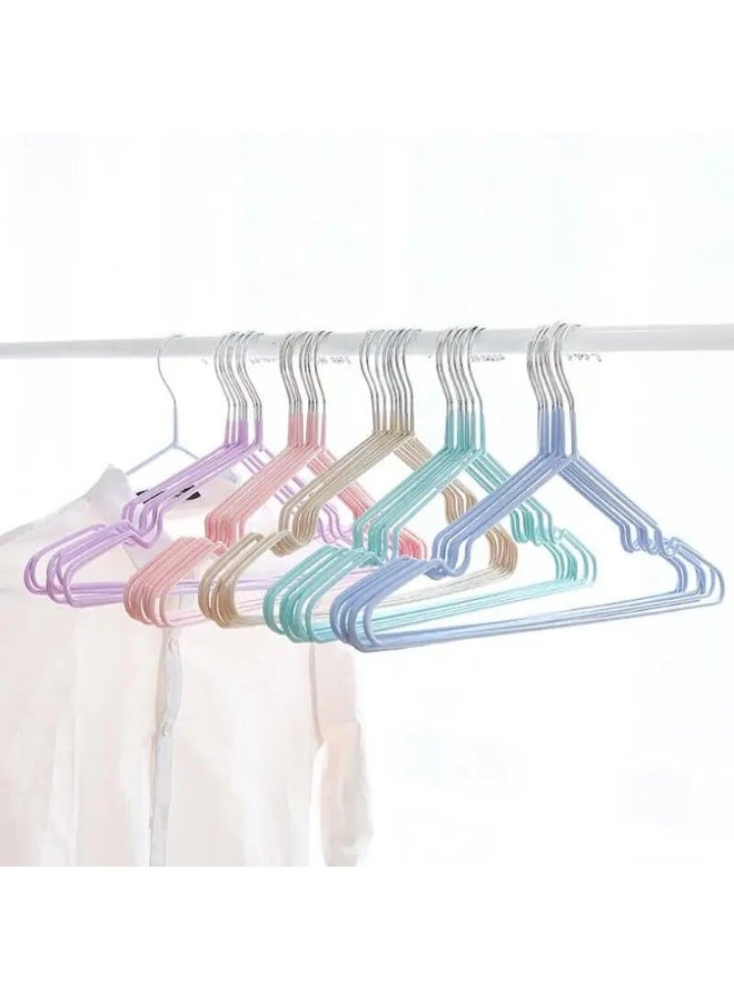 20-piece stainless steel clothes hanger set, one color, non-slip, code 188, color randomly selected - Image 2