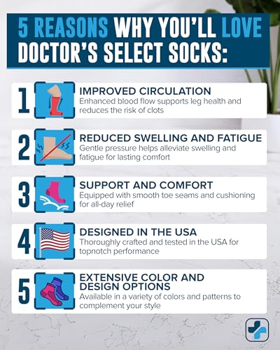 Doctor's Select 3 Pairs Plus Size Compression Socks Wide Calf - Up to 6XL | 20-30 mmHg Compression Socks for Women Wide Calf | Black - Image 5