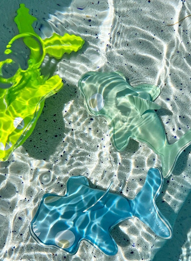 SUNNY LIFE Salty the Shark Dive Buddies Aqua Neon Yellow Set of 3 - Image 2