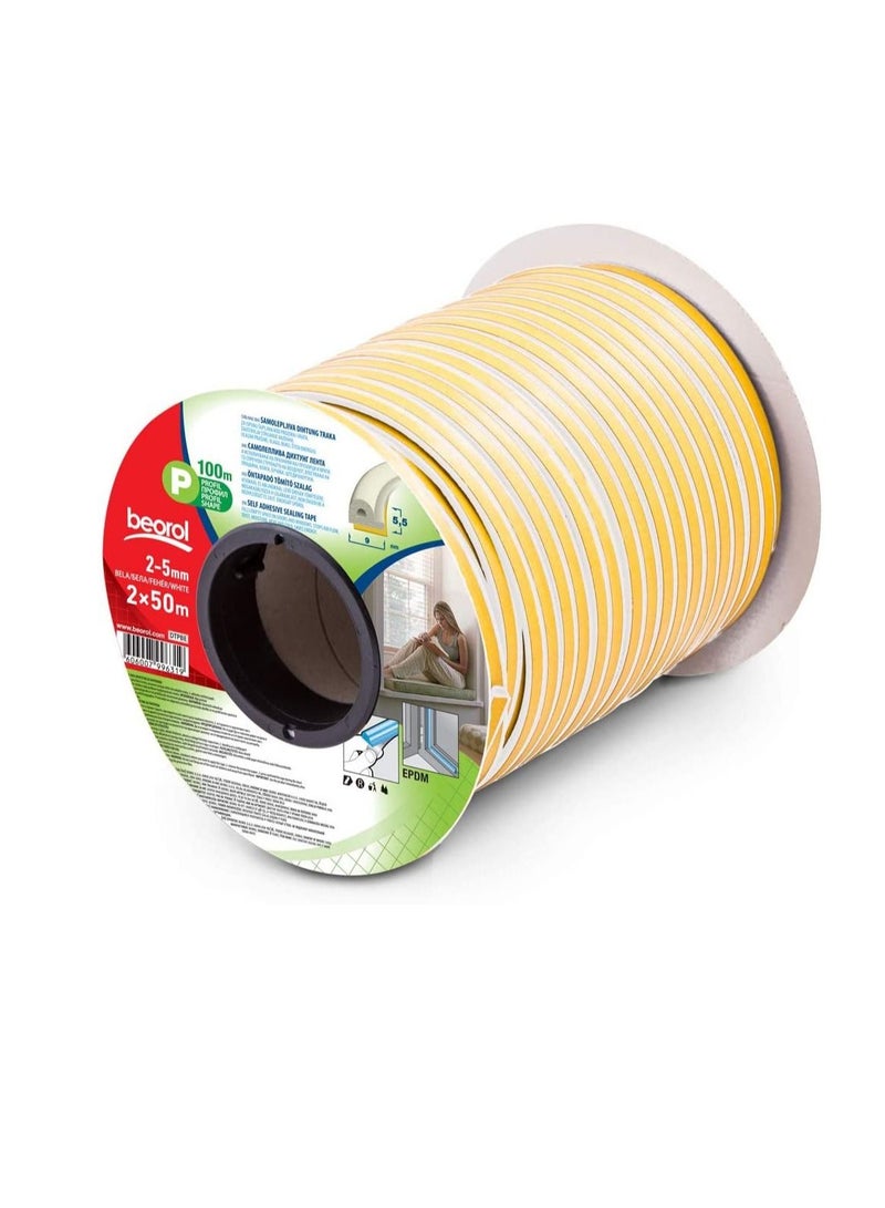 بيورول شريط لاصق ذاتي الغلق أبيض 2X50M-P شكل التشكيل الجانبي- DTPBE - Image 2