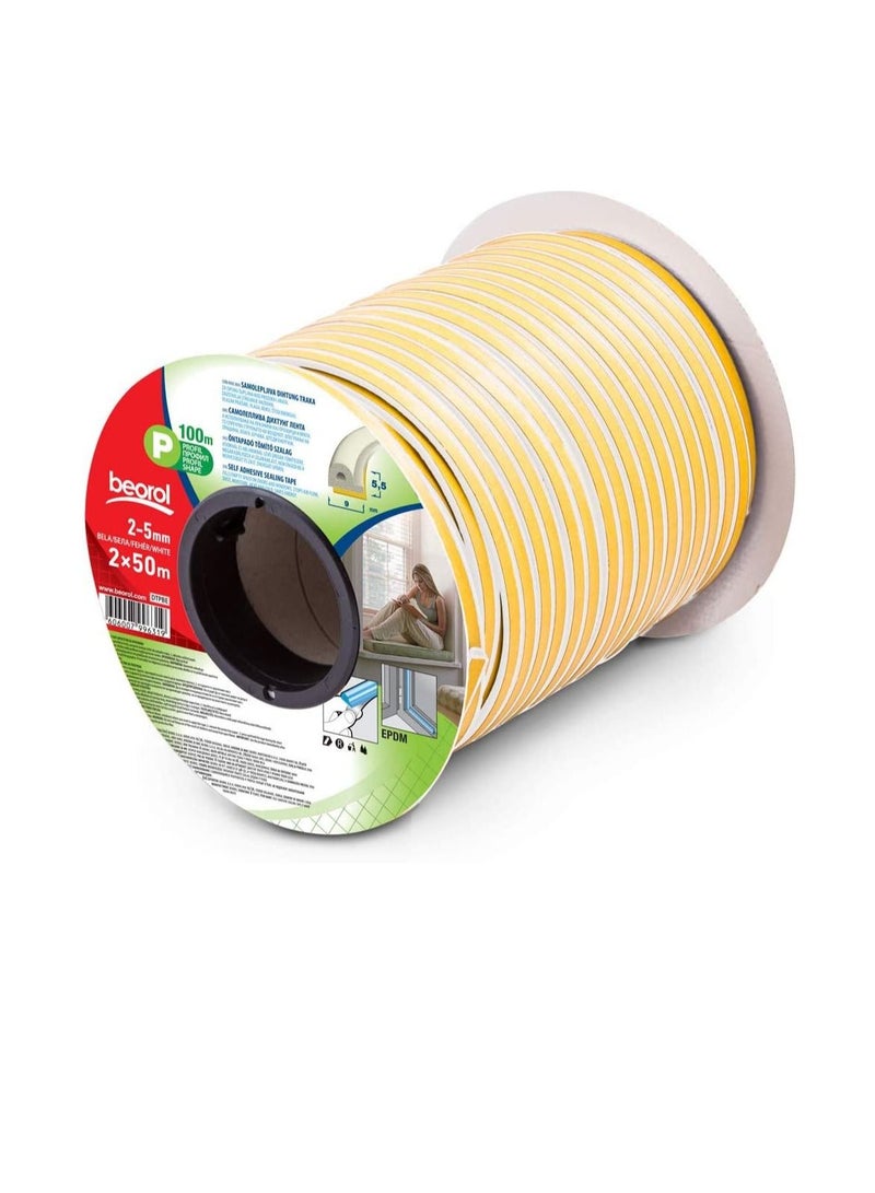 بيورول شريط لاصق ذاتي الغلق أبيض 2X50M-P شكل التشكيل الجانبي- DTPBE - Image 3