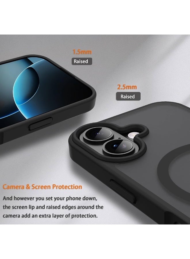 ريتي غطاء ايفون 17 المغناطيسي – أسود مطفي مقاوم للصدمات، نحيف، قبضة مريحة مقاومة للانزلاق، متوافق مع MagSafe، حماية من الصدمات والكاميرا والشاشة، غطاء هاتف متين - Image 3