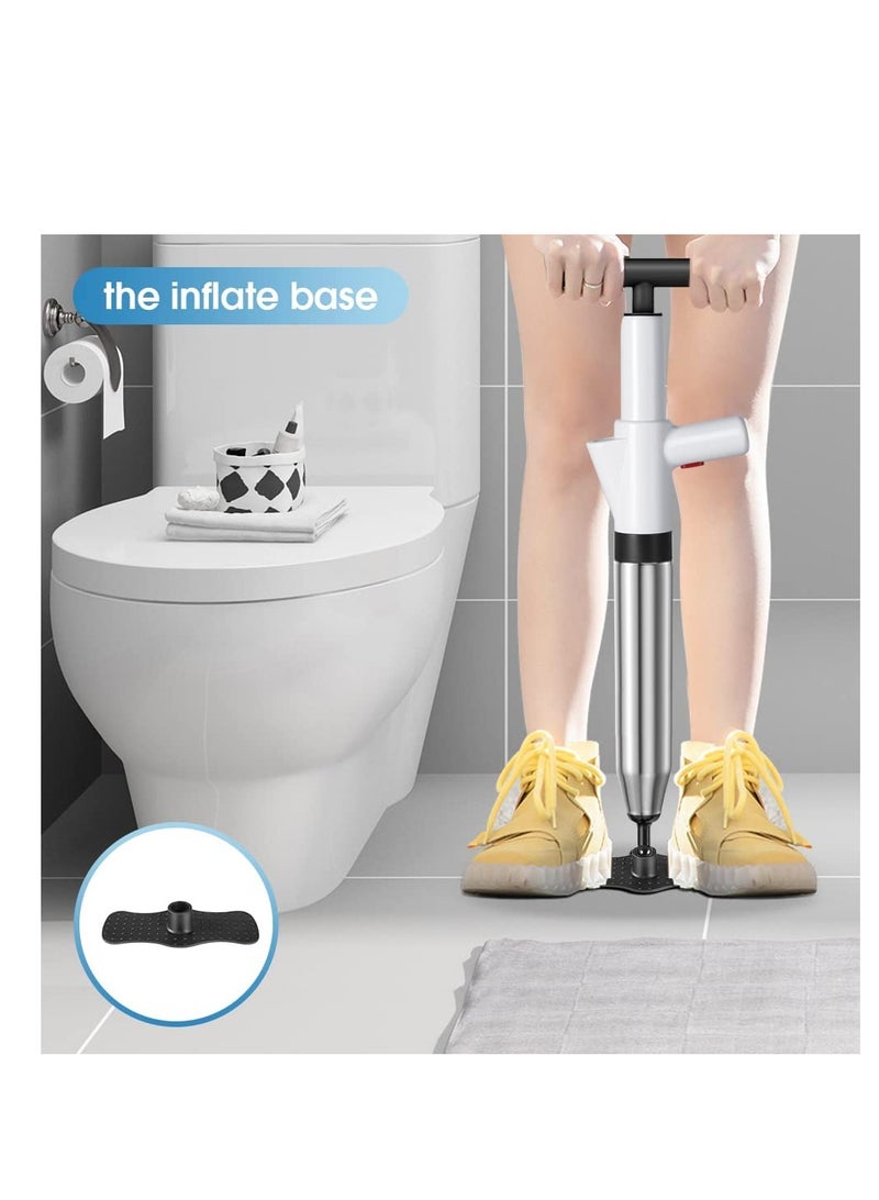 SYOSI Plungers for Bathroom, Toilet Plunger, Toilet Unclogger, High Pressure Plungers for Kitchen Bathroom Clogged Pipe, White  - Image 2