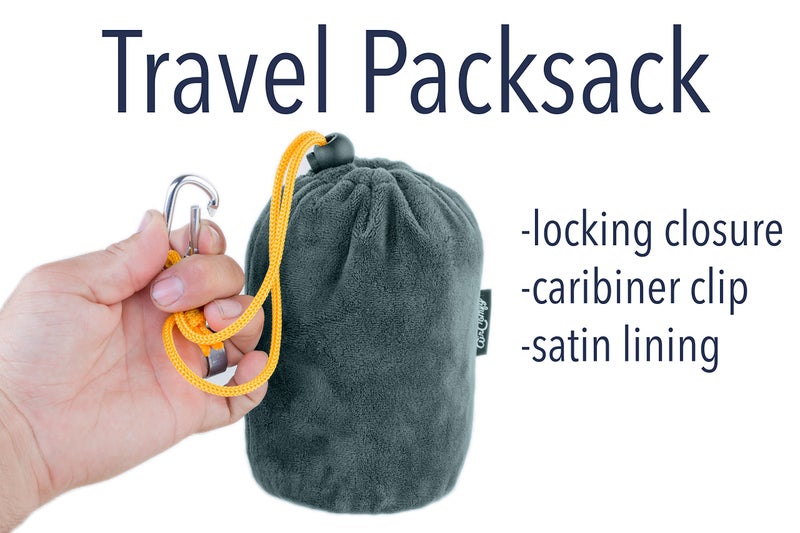 AirComfy AirComfy Daydreamer Travel Neck Pillow - Self-Inflatable Pillow with Luxuriously Soft Washable Cover and Packsack - Compact and Lightweight Support for Sleeping and Traveling in Airplanes  - Image 3