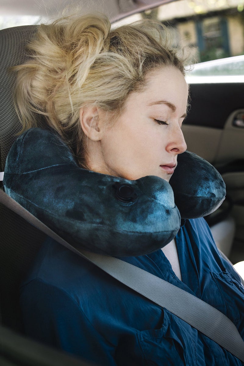 AirComfy AirComfy Daydreamer Travel Neck Pillow - Self-Inflatable Pillow with Luxuriously Soft Washable Cover and Packsack - Compact and Lightweight Support for Sleeping and Traveling in Airplanes  - Image 5