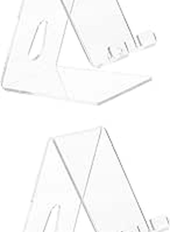 Acrylic Phone Stand with Organizer Portable Desktop Holder for Various Mobile Phones - Image 1