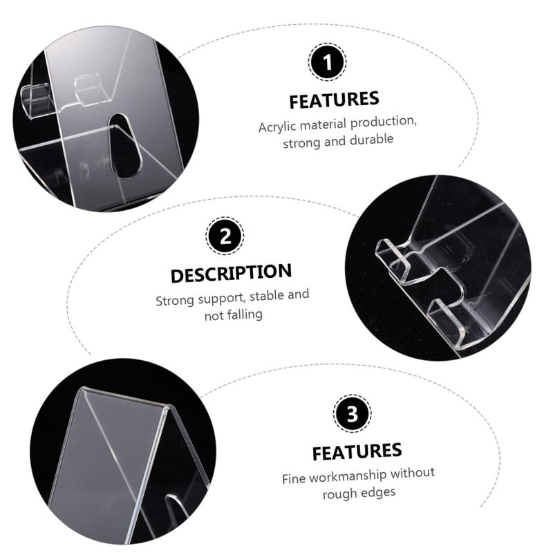 Acrylic Phone Stand with Organizer Portable Desktop Holder for Various Mobile Phones - Image 4