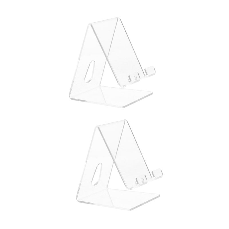 Acrylic Phone Stand with Organizer Portable Desktop Holder for Various Mobile Phones - Image 2