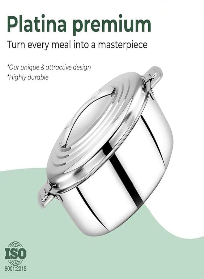VISAXMI Stainless Steel Insulated Casserole 3000 ml | Double Wall Insulated Hot Pot | Easy to Carry Hot Boxes for Kitchen | Hot Food, Easy to Store | 29 cm Diameter - Image 4