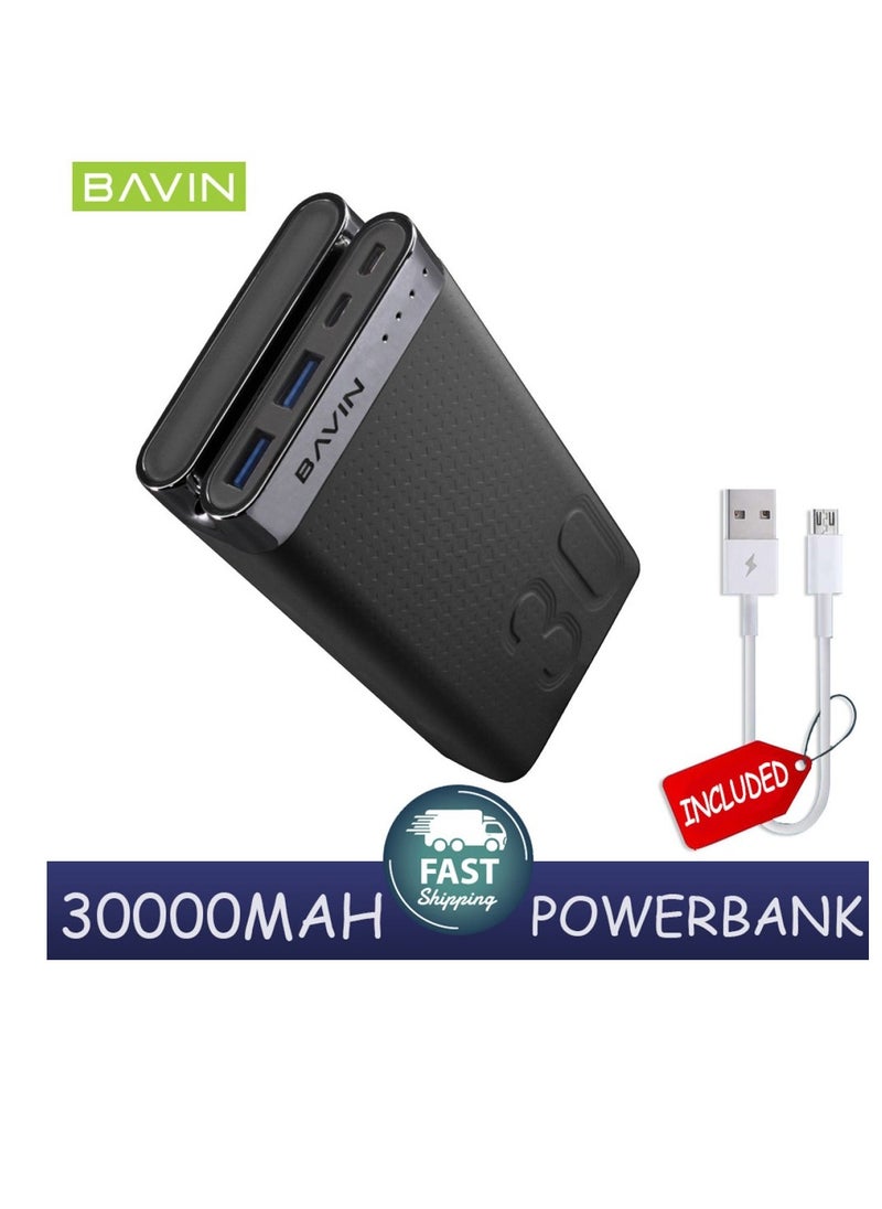 micro speed Power Bank 120000mAh Large Battery Capacity Multiple Input And Output Built-in LED Flashlight and Large Digital Display and Built-in 4 Cables For Charging Tablet Cell Phones Digi Cams And Gaming  - Image 4